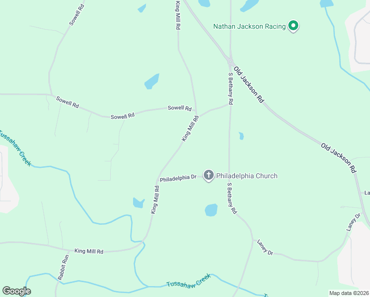 map of restaurants, bars, coffee shops, grocery stores, and more near 1625 King Mill Road in McDonough