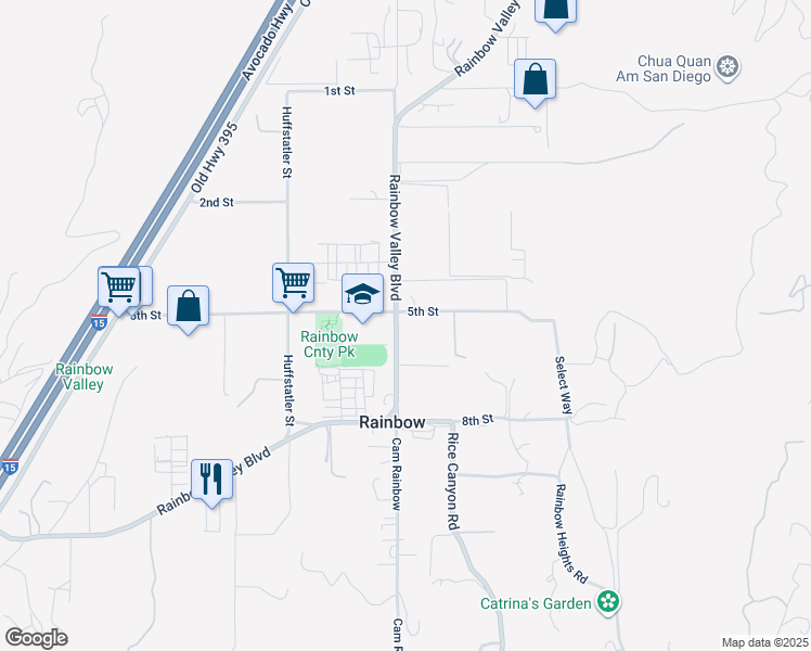 map of restaurants, bars, coffee shops, grocery stores, and more near 500-2 West Fallbrook Street in Fallbrook