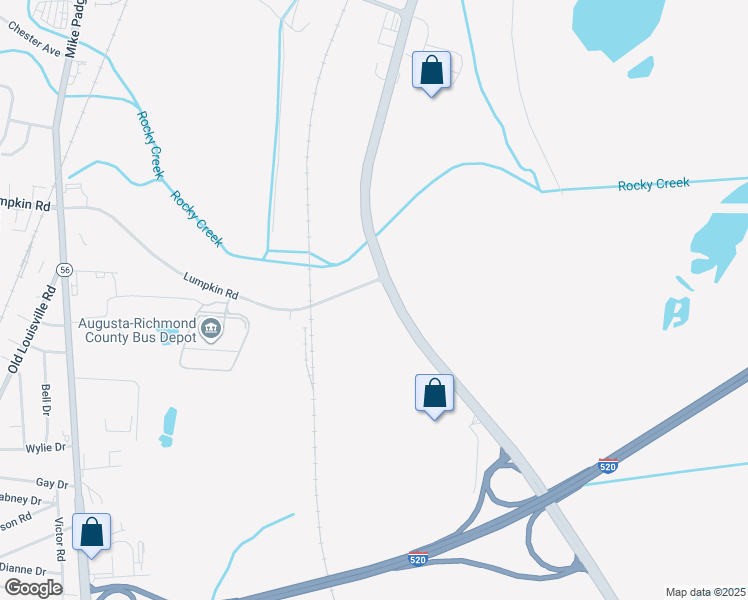 map of restaurants, bars, coffee shops, grocery stores, and more near 1605 Doug Barnard Parkway in Augusta