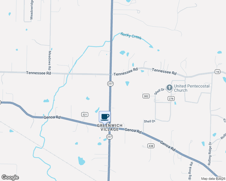 map of restaurants, bars, coffee shops, grocery stores, and more near 122 South Rondo Road in Texarkana