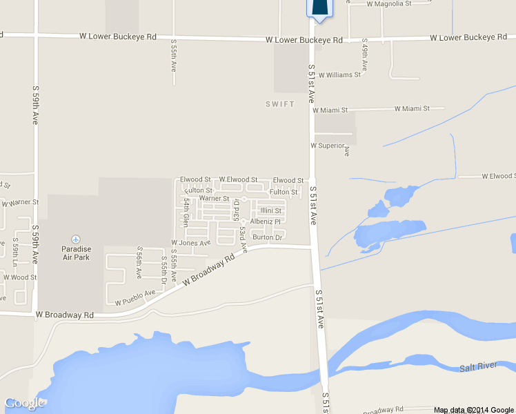 map of restaurants, bars, coffee shops, grocery stores, and more near 5224 West Warner Street in Phoenix