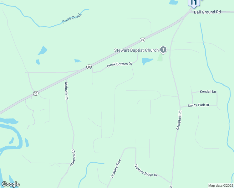 map of restaurants, bars, coffee shops, grocery stores, and more near 115 Bramble Bush Trail in Covington