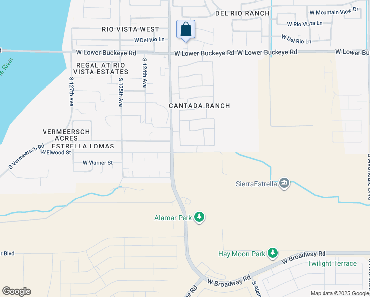 map of restaurants, bars, coffee shops, grocery stores, and more near 12225 West Riverside Avenue in Tolleson