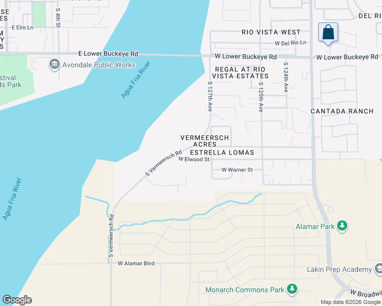 map of restaurants, bars, coffee shops, grocery stores, and more near 3445 South Vermeersch Road in Avondale
