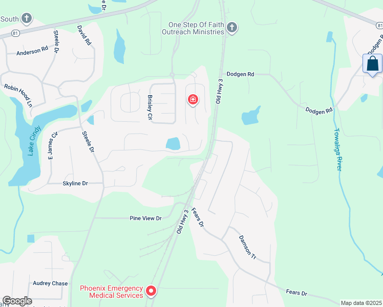 map of restaurants, bars, coffee shops, grocery stores, and more near 224 Makenna Drive in Hampton