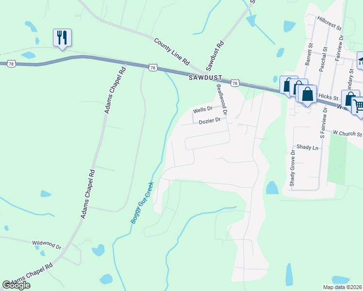 map of restaurants, bars, coffee shops, grocery stores, and more near 169 Beallwood Drive in Harlem