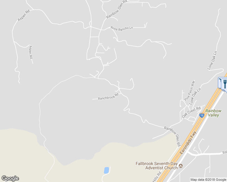 map of restaurants, bars, coffee shops, grocery stores, and more near 1996 Rainbow Glen in Fallbrook