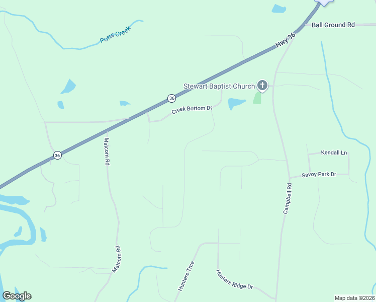 map of restaurants, bars, coffee shops, grocery stores, and more near 105 Bramble Bush Trail in Covington