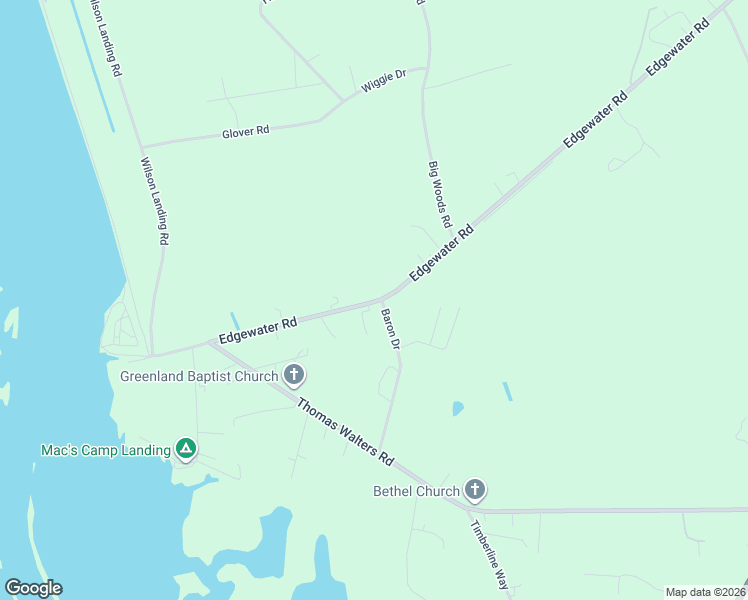 map of restaurants, bars, coffee shops, grocery stores, and more near 1273 Edgewater Road in Pineville