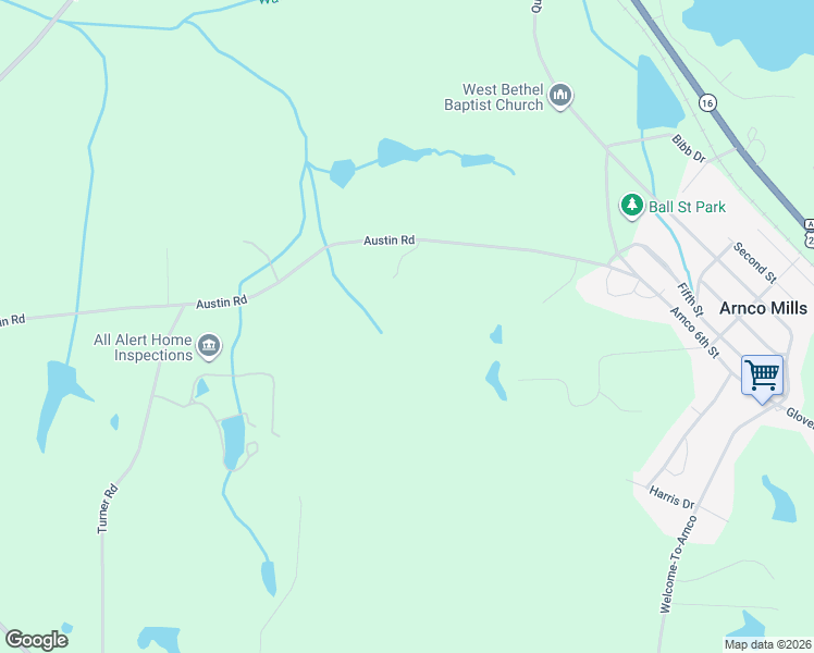 map of restaurants, bars, coffee shops, grocery stores, and more near 510 Austin Road in Newnan