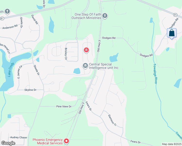 map of restaurants, bars, coffee shops, grocery stores, and more near 252 Makenna Drive in Hampton