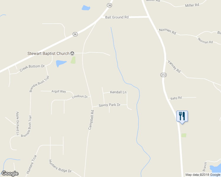 map of restaurants, bars, coffee shops, grocery stores, and more near 35 Kendall Lane in Covington