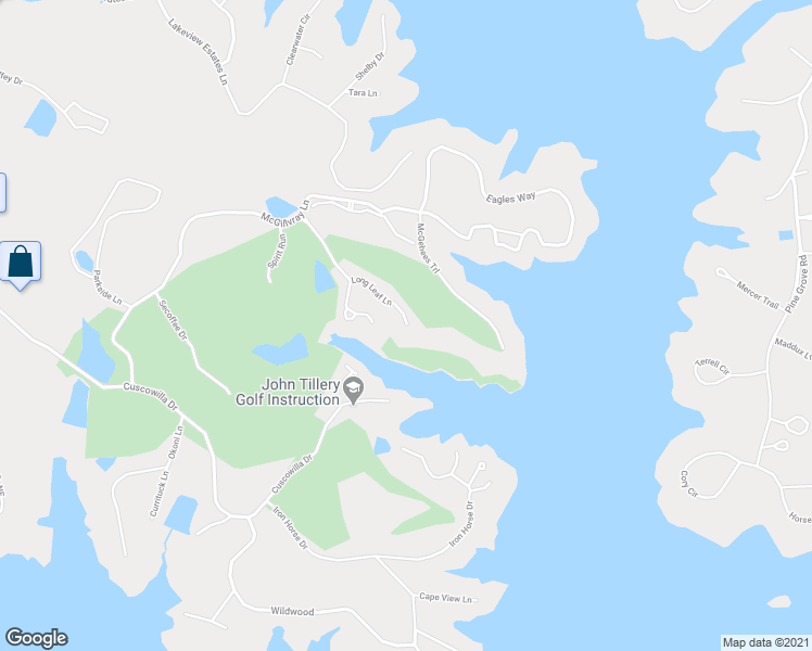 map of restaurants, bars, coffee shops, grocery stores, and more near 120 Long Leaf Lane in Eatonton
