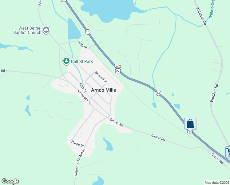 map of restaurants, bars, coffee shops, grocery stores, and more near 93 Arnco 3rd Street in Newnan