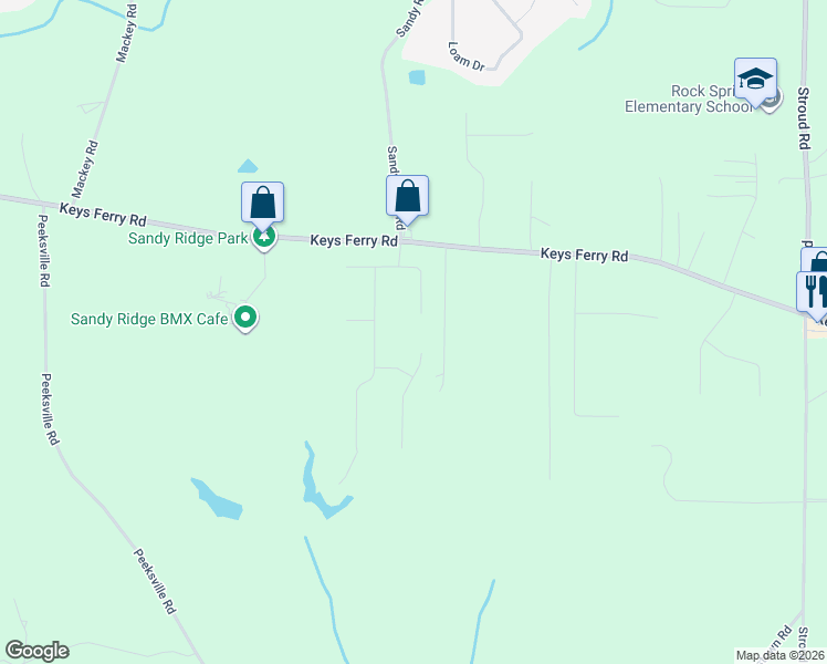 map of restaurants, bars, coffee shops, grocery stores, and more near 537 Saferon Walk in McDonough