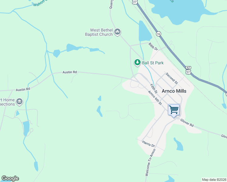 map of restaurants, bars, coffee shops, grocery stores, and more near 115 Sweeper Smith Road in Newnan