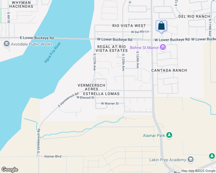 map of restaurants, bars, coffee shops, grocery stores, and more near 3329 South 126th Drive in Avondale