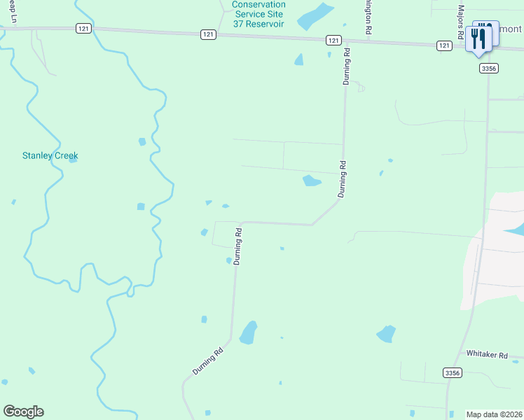 map of restaurants, bars, coffee shops, grocery stores, and more near 867 Durning Road in Van Alstyne