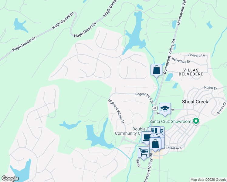 map of restaurants, bars, coffee shops, grocery stores, and more near 3012 Regent Park Circle in Birmingham