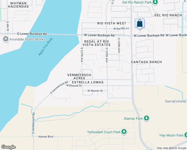 map of restaurants, bars, coffee shops, grocery stores, and more near 3325 South 126th Drive in Avondale