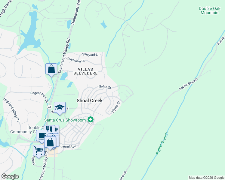 map of restaurants, bars, coffee shops, grocery stores, and more near 101 Elyton Street in Shoal Creek