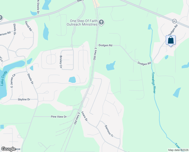 map of restaurants, bars, coffee shops, grocery stores, and more near 1061 Old Highway 3 in Hampton