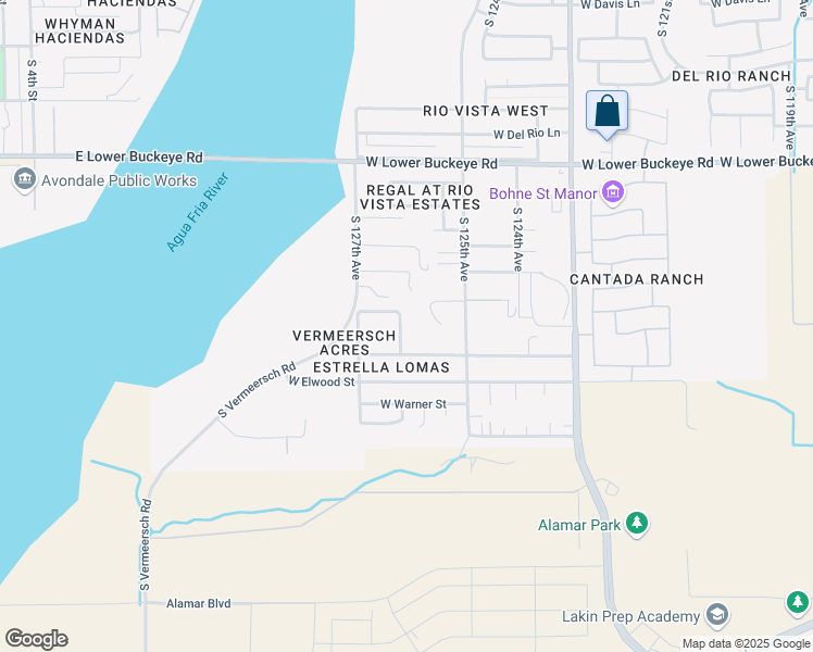 map of restaurants, bars, coffee shops, grocery stores, and more near 3317 South 126th Drive in Avondale