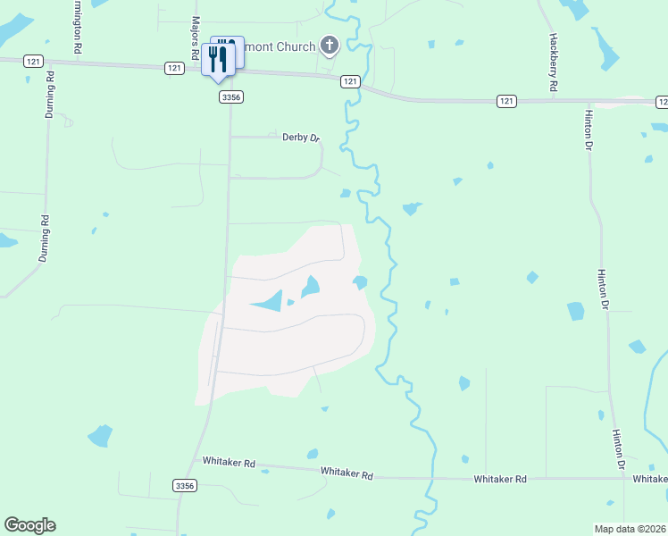 map of restaurants, bars, coffee shops, grocery stores, and more near 319 Preakness Place Road in Van Alstyne