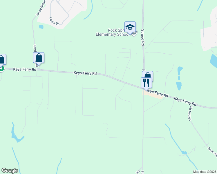 map of restaurants, bars, coffee shops, grocery stores, and more near 231 Calli Court in McDonough