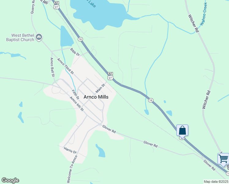 map of restaurants, bars, coffee shops, grocery stores, and more near 5 Arnco 1st Street in Newnan