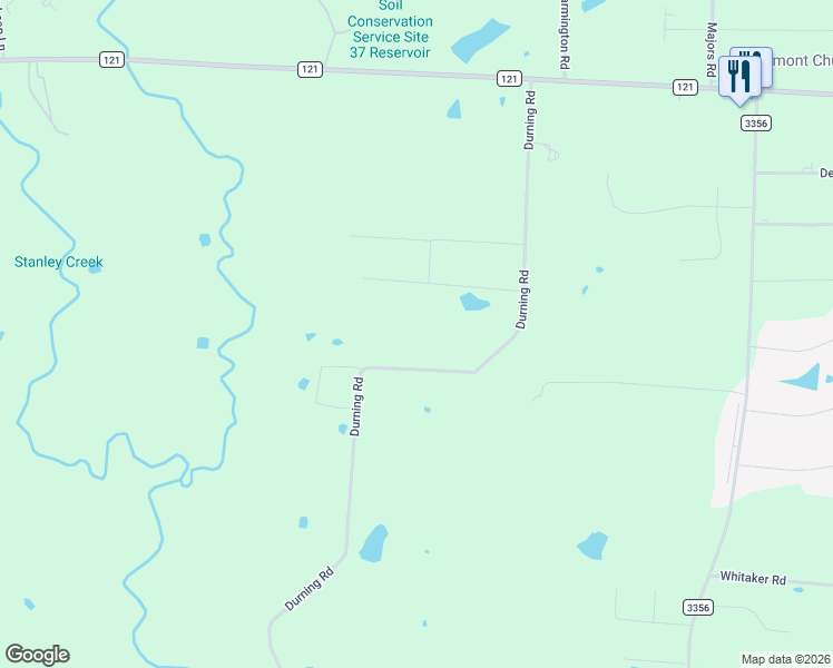 map of restaurants, bars, coffee shops, grocery stores, and more near 867 Durning Road in Van Alstyne