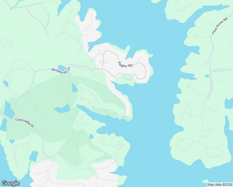 map of restaurants, bars, coffee shops, grocery stores, and more near 145 McGehees Trail in Eatonton