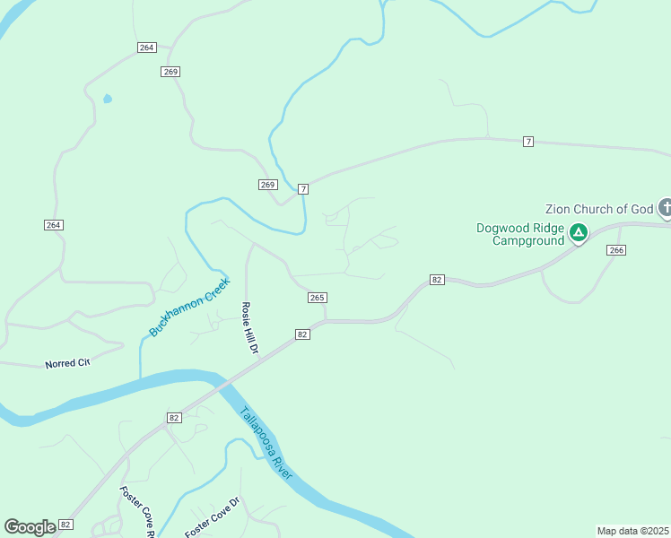 map of restaurants, bars, coffee shops, grocery stores, and more near 127 Lovvorn Herren Drive in Wedowee