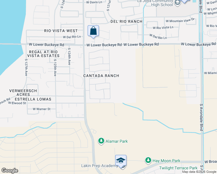 map of restaurants, bars, coffee shops, grocery stores, and more near 12156 West Florence Street in Tolleson