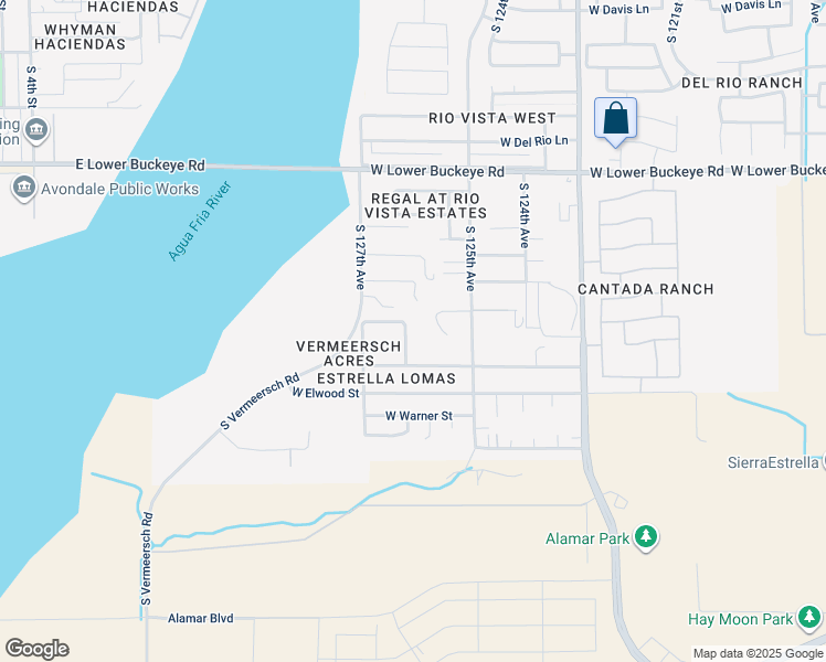 map of restaurants, bars, coffee shops, grocery stores, and more near 3313 South 126th Drive in Avondale