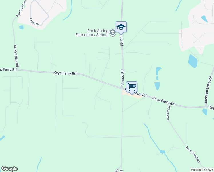 map of restaurants, bars, coffee shops, grocery stores, and more near 101 Bowers Lane in McDonough