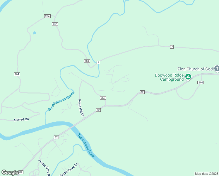 map of restaurants, bars, coffee shops, grocery stores, and more near 127 Lovvorn Herren Drive in Wedowee
