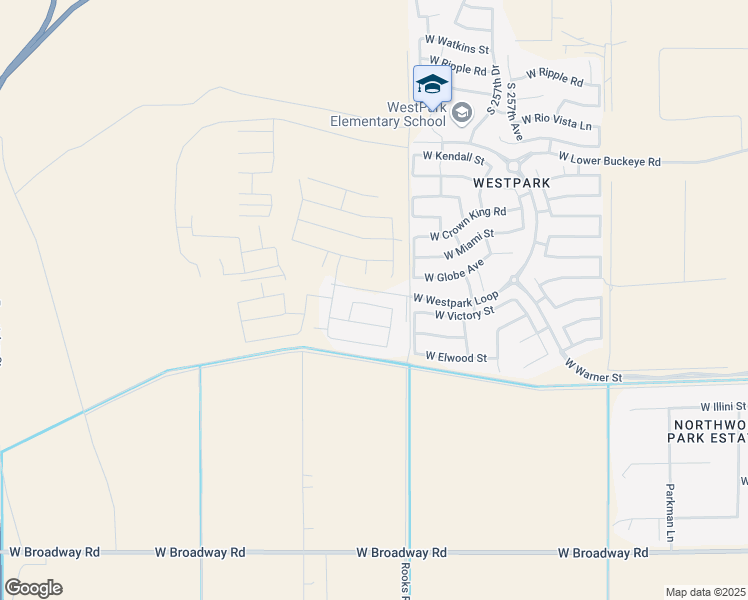 map of restaurants, bars, coffee shops, grocery stores, and more near 25966 West Superior Avenue in Buckeye