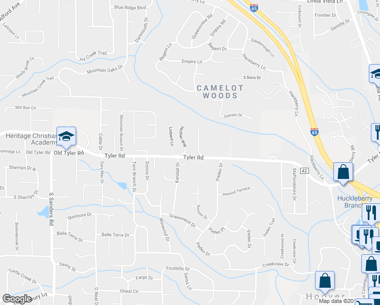 map of restaurants, bars, coffee shops, grocery stores, and more near 905 Viridian Way in Vestavia Hills