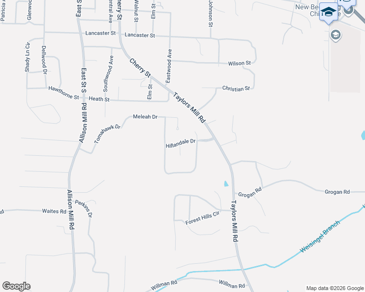 map of restaurants, bars, coffee shops, grocery stores, and more near 609 Hillandale Drive in Talladega