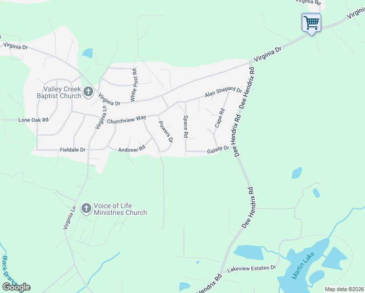 map of restaurants, bars, coffee shops, grocery stores, and more near 192 Space Road in Bessemer