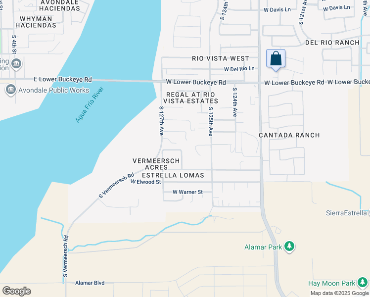 map of restaurants, bars, coffee shops, grocery stores, and more near 3305 South 126th Drive in Avondale
