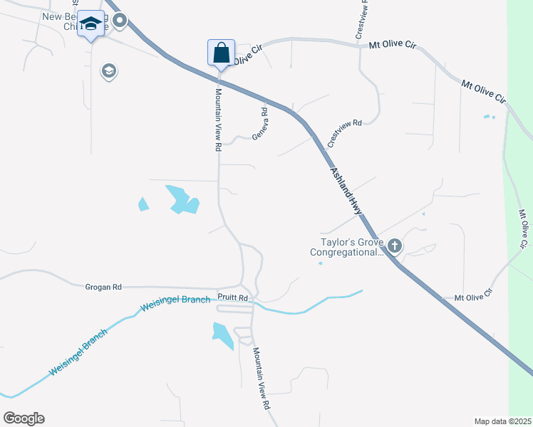 map of restaurants, bars, coffee shops, grocery stores, and more near 377 Mountain View Road in Talladega