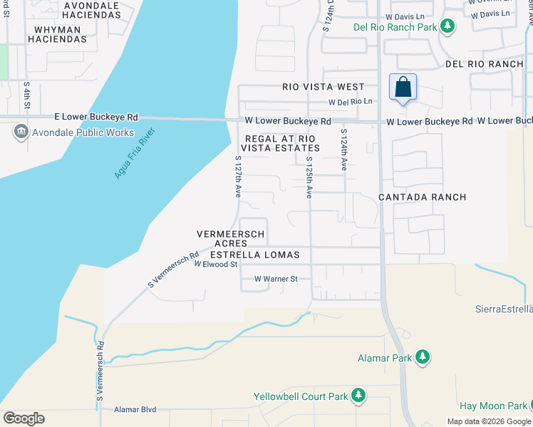 map of restaurants, bars, coffee shops, grocery stores, and more near 12614 West Superior Street in Avondale