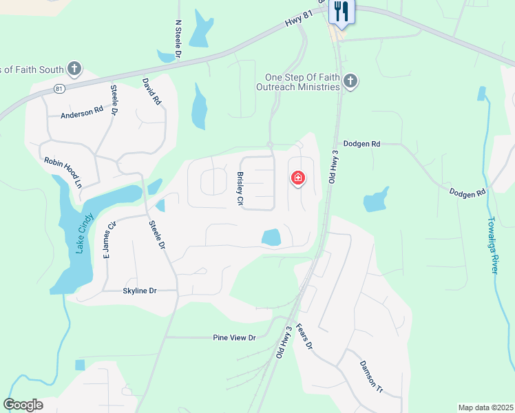 map of restaurants, bars, coffee shops, grocery stores, and more near 916 Brisley Circle in Hampton
