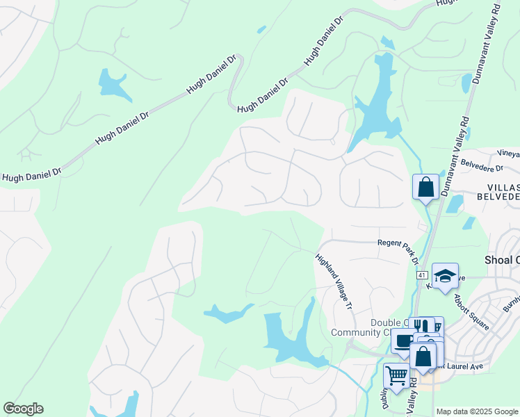 map of restaurants, bars, coffee shops, grocery stores, and more near 4104 Crescent Circle in Birmingham