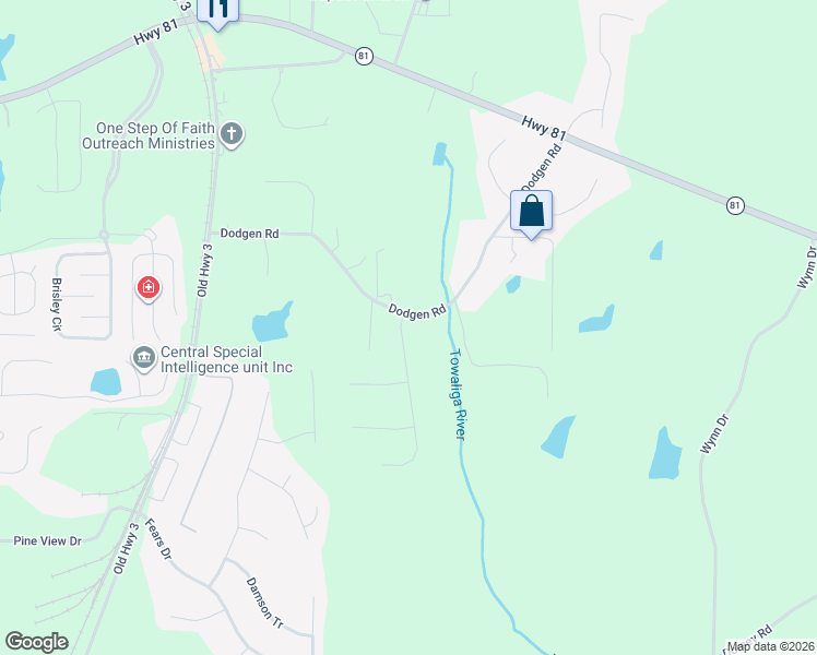 map of restaurants, bars, coffee shops, grocery stores, and more near 101 Dodgen Place Drive in Hampton