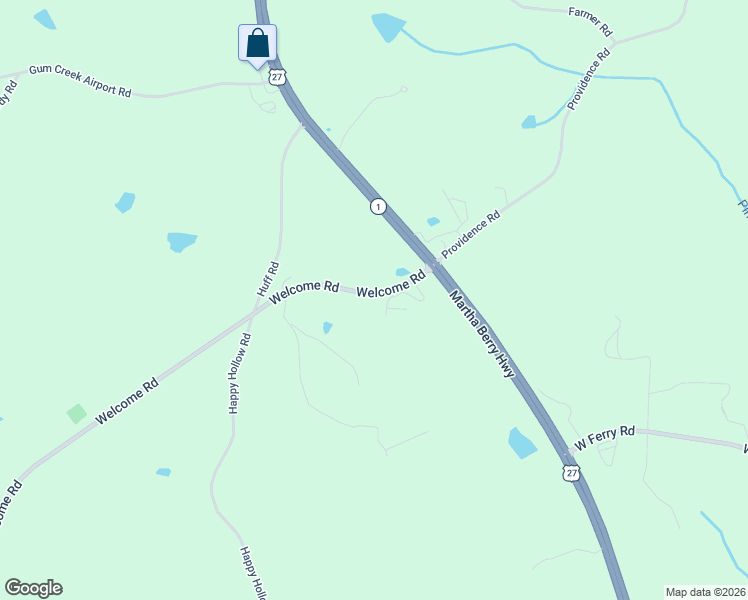 map of restaurants, bars, coffee shops, grocery stores, and more near 145 Welcome Road in Roopville