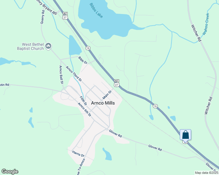 map of restaurants, bars, coffee shops, grocery stores, and more near 75 Arnco 1st Street in Newnan