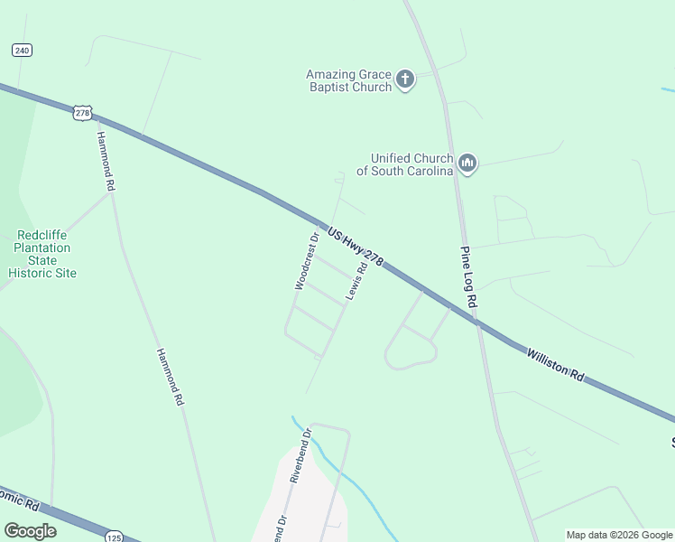 map of restaurants, bars, coffee shops, grocery stores, and more near 3066 Lewis Way in Beech Island